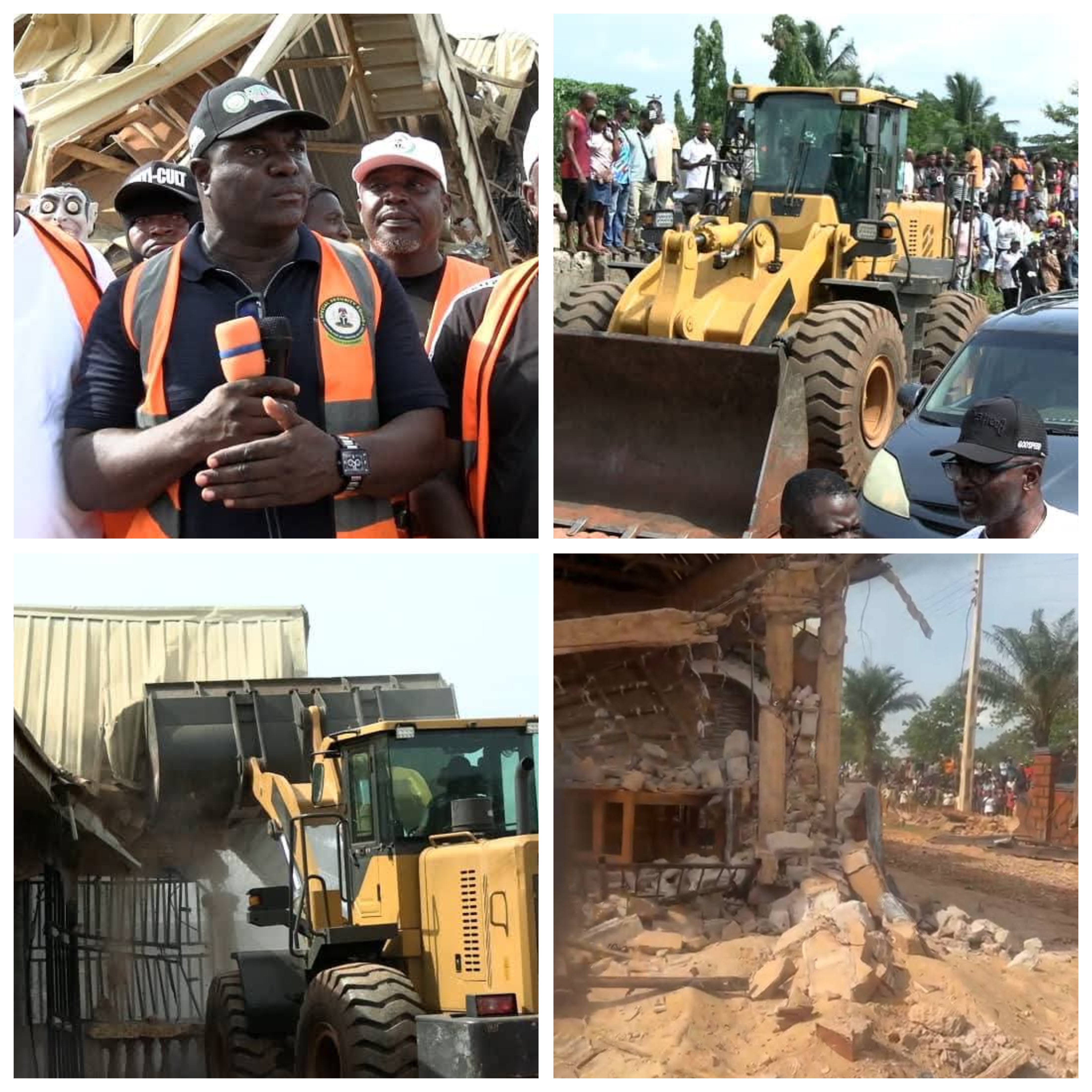 Edo Govt demolishes building allegedly used by kidnappers (video)