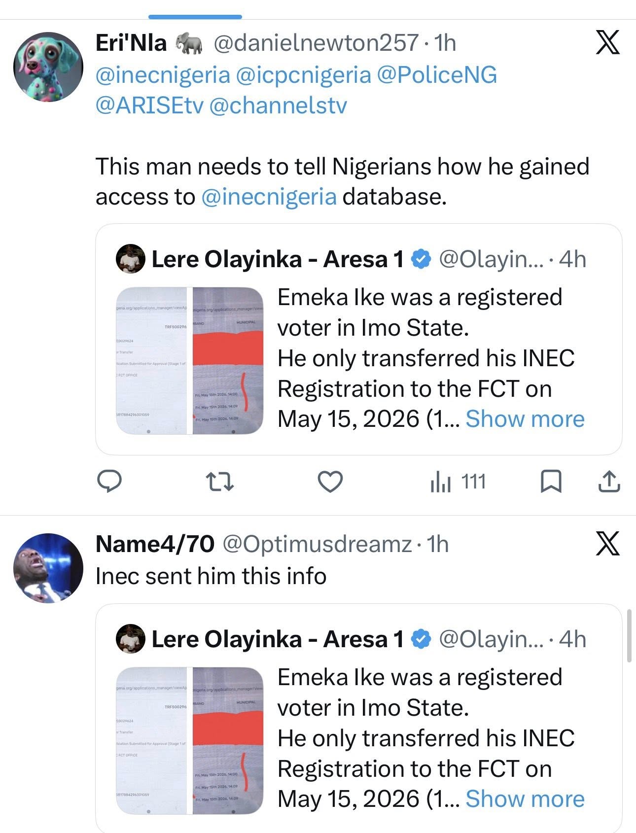Nigerians raise alarm over FCT Minister Nyesom Wike?s spokesperson allegedly having access to INEC?s admin page and violating data privacy law