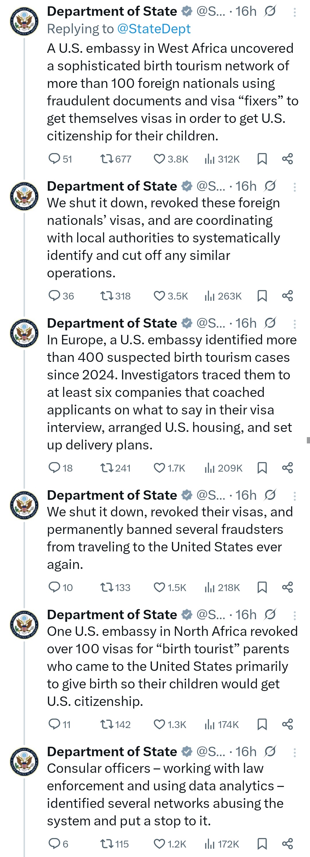 US cracks down on birth tourism, revokes hundreds of visas