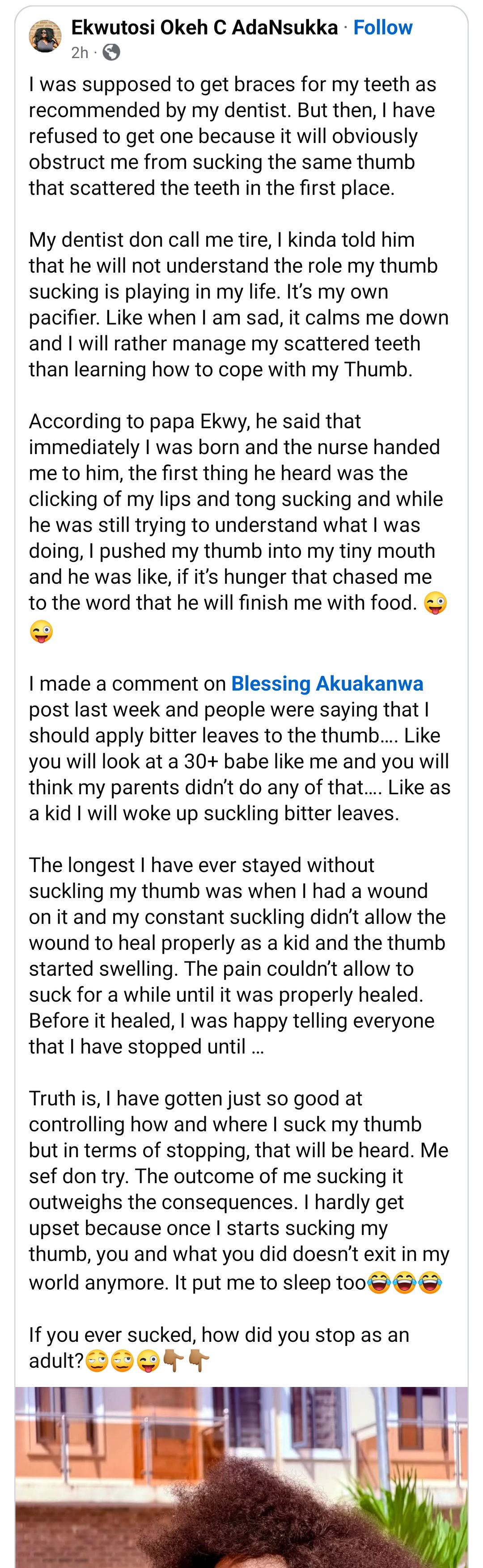 33-year-old woman reveals she still sucks her thumb and asks for help to stop