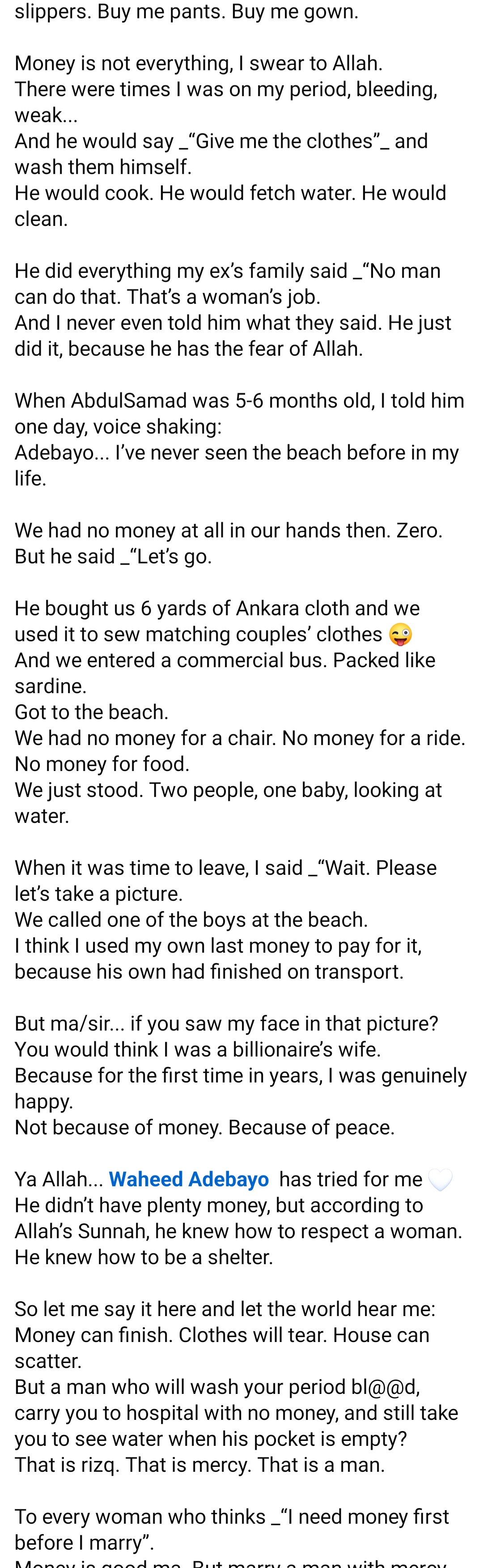 Woman who had given up on marriage shares why her marriage to her second husband has lasted despite him having nothing
