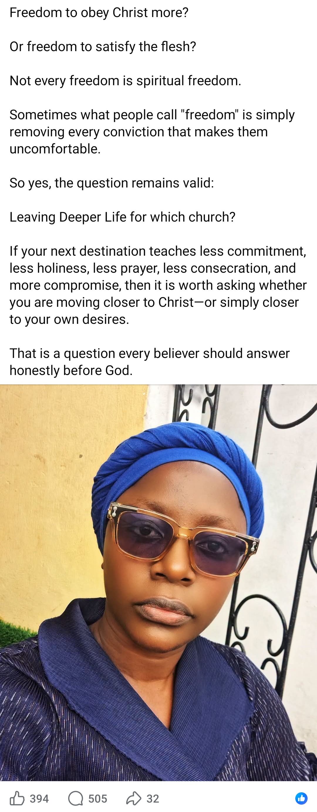Deeper Life member mocks Christians who leave 