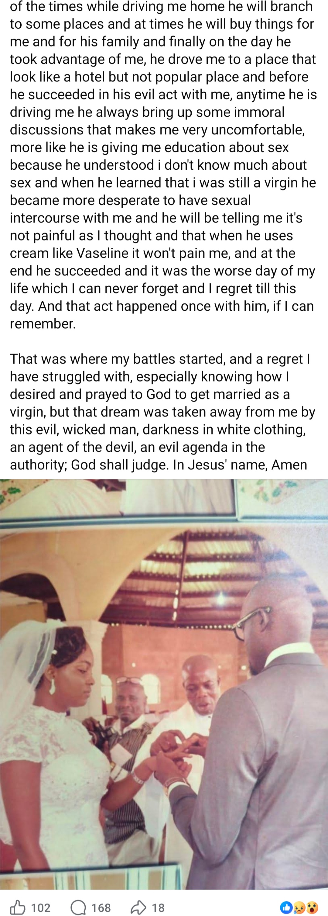 Wife shares why she