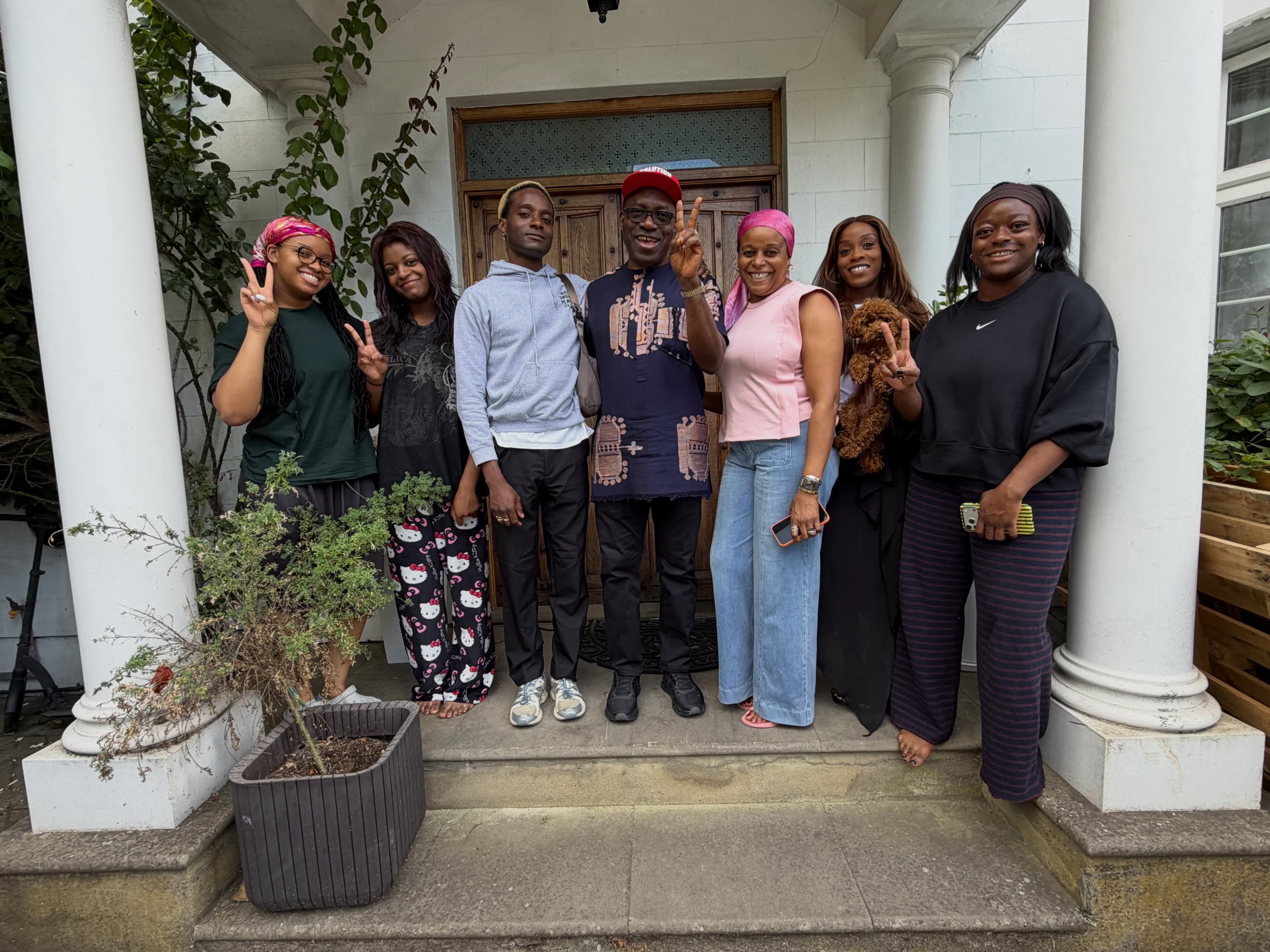 Ozonna Soludo pictured with his parents and siblings after sister