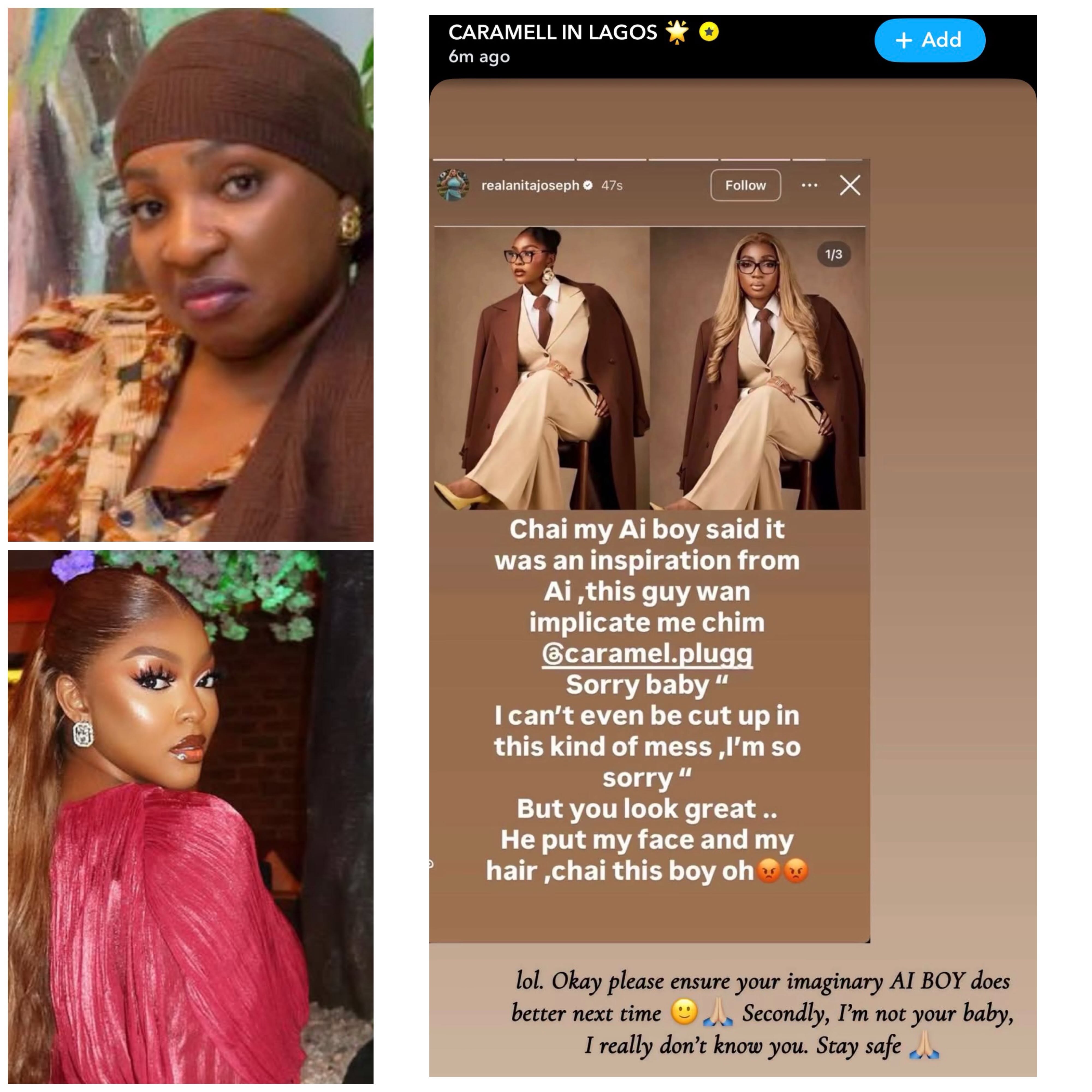 I made your photo trend. Now put some respect on that name. I am not your mate! - Actress Anita Joseph clapsback at Caramel plug