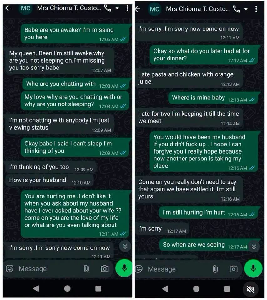 Purported conversation between a married woman and her married lover goes viral