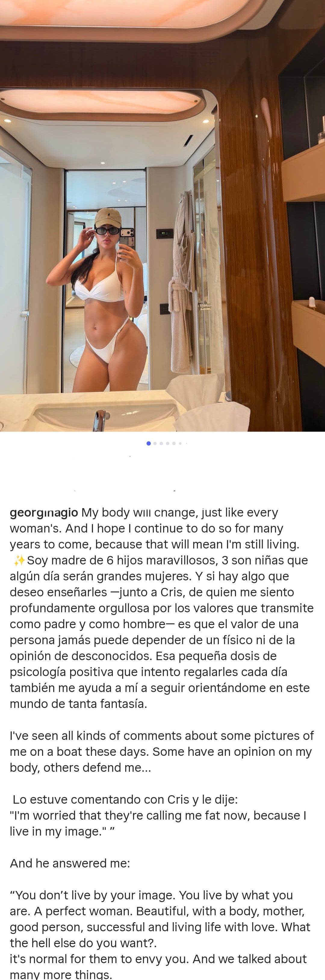 Georgina Rodriguez responds after being bodyshamed ahead of her rumoured wedding to Cristiano Ronaldo