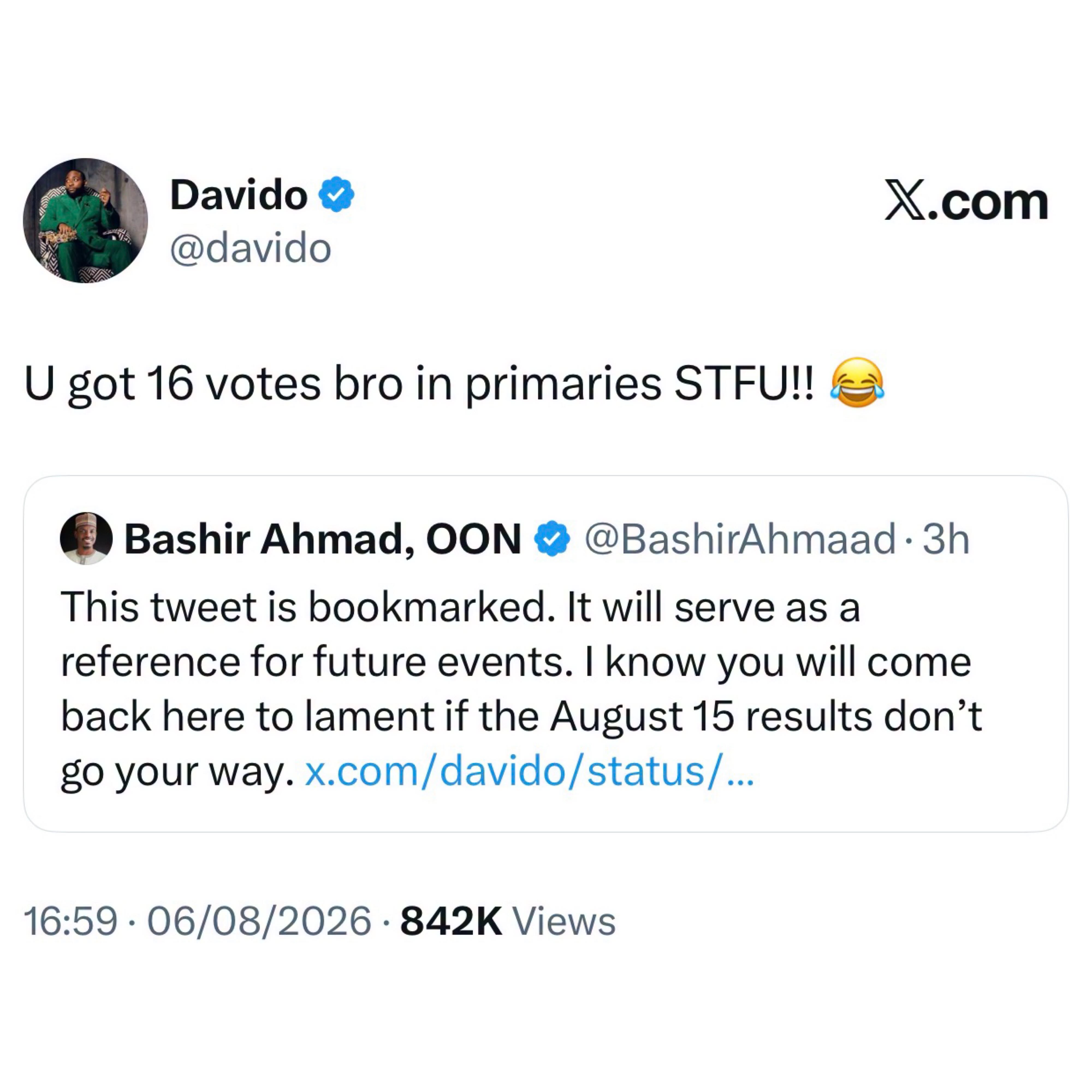 Former presidential aide Bashir Ahmad taunts Davido with loss of Grammy Awards to South Africa?s Tyla as they clash over Osun guber election