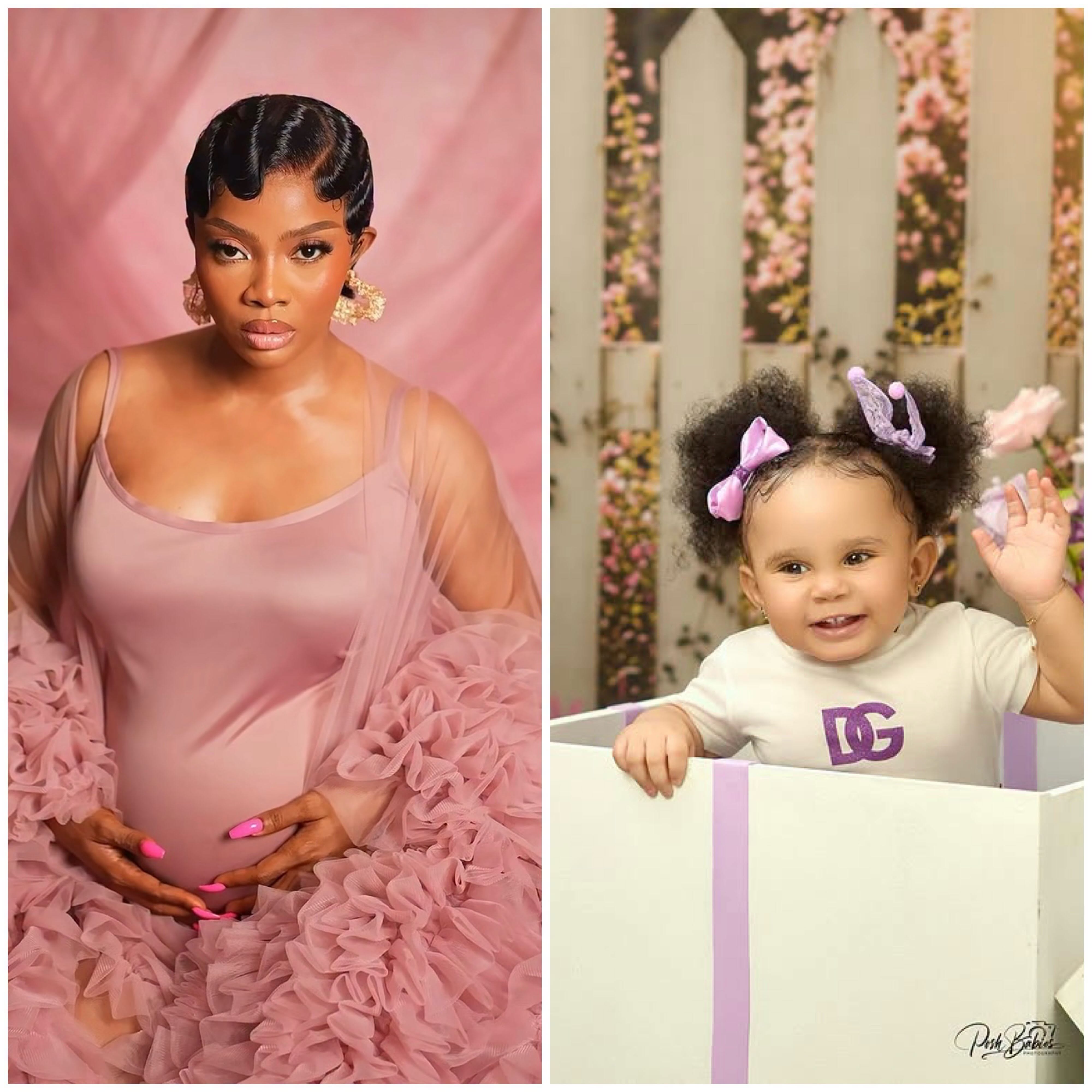 Toke Makinwa reveals her daughter, Yakira?s face as she celebrates her first birthday
